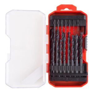 Stalwart Steel Black Oxide Finish Drill Bit Set with Case 21-Piece