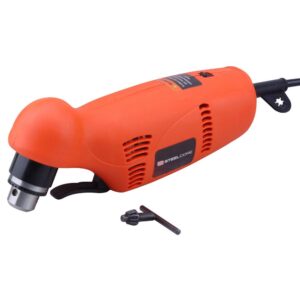 Steel Core 3.8 Amp Corded 3/8 in. Electric Power Drill with Variable Reversible Close Quarters Angle
