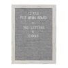 Stonebriar Collection Gray Felt Memo Board with White Wash Wooden Frame
