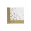 Sugar Plum Party 32-Piece Gold and White Disposable Assorted Cocktail Paper Napkin