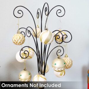 Sunnydaze Decor Gloria 20 in. Tall Black Metal Christmas Ornament Stand