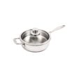 Swiss Diamond Premium Clad 3.2 qt. Stainless Steel Saute Pan with Glass Lid
