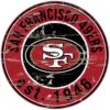 Adventure Furniture 24" NFL San Francisco 49ers Round Distressed Sign
