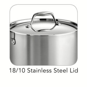 Tramontina Gourmet Tri-Ply Clad 8 qt. Stainless Steel Stock Pot with Lid