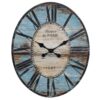 3R Studios Turquoise Oval Wood Wall Clock