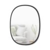 Umbra Hub 24 in. H x 18 in. W Modern Oval Modern framed Mirror Black