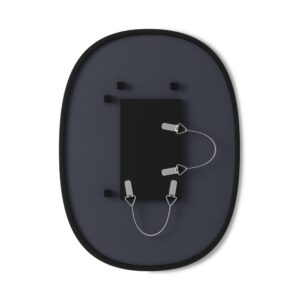 Umbra Hub 24 in. H x 18 in. W Modern Oval Modern framed Mirror Black