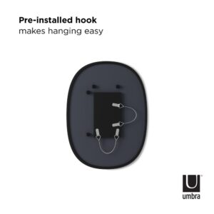 Umbra Hub 24 in. H x 18 in. W Modern Oval Modern framed Mirror Black