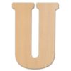 Jeff McWilliams Designs 15 in. Oversized Unfinished Wood Letter (U)