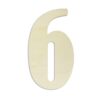Jeff McWilliams Designs 18 in. Oversized Unfinished Wood Number "6"