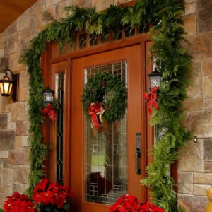 VAN ZYVERDEN 25 ft. Live Fresh Cut Pacific Northwest Cedar Mix Coil Garland