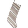 VHC Brands 20 in. Viscose/Polyester Allura Dove Grey Glam Christmas Decor Stocking