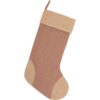 VHC Brands 20 in. Cotton/Jute Clement Deep Red Rustic Christmas Decor Plaid Stocking