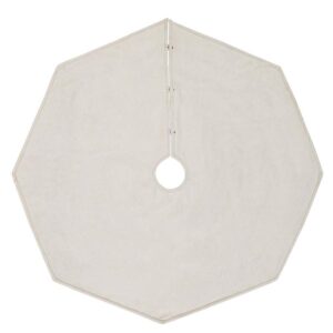 VHC Brands 48 in. Liv Pebble Grey Traditional Christmas Decor Tree Skirt