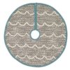 VHC Brands 21 in. Sanbourne Creme White Coastal Christmas Decor Mini Tree Skirt