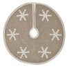 VHC Brands 21 in. Pearlescent Natural Tan Coastal Christmas Decor Mini Tree Skirt