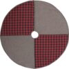 VHC Brands 48 in. Andes Charcoal Grey Rustic Christmas Decor Tree Skirt