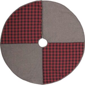 VHC Brands 48 in. Andes Charcoal Grey Rustic Christmas Decor Tree Skirt