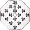 VHC Brands 55 in. Black Emmie Farmhouse Christmas Decor Patchwork Tree Skirt