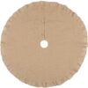 VHC Brands 48 in. Jute Burlap Natural Tan Holiday Rustic and Lodge Decor Tree Skirt