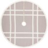 VHC Brands 55 in. Grey Margot Farmhouse Christmas Decor Tree Skirt