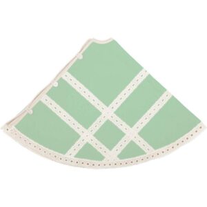VHC Brands 48 in. Mint Margot Farmhouse Christmas Decor Tree Skirt