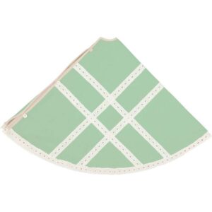 VHC Brands 60 in. Mint Margot Farmhouse Christmas Decor Tree Skirt