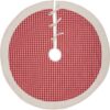 VHC Brands 48 in. Red Plaid Christmas Farmhouse Decor Tree Skirt