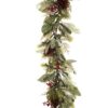 Village Lighting Company 9 ft. Pre-Lit LED Winter Frost Garland