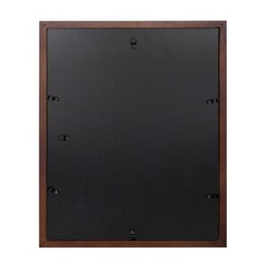 DesignOvation Gallery 11 in. x 14 in. Matted to 8 in. x 10 in. Walnut Brown Picture Frame (Set of 4)