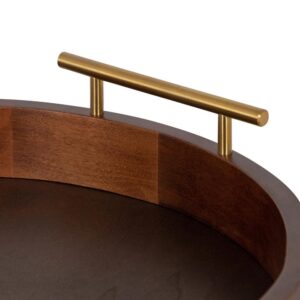 Kate and Laurel Lipton 16 in. x 3 in. x 16 in. Walnut Brown Decorative Wall Shelf