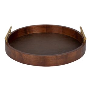 Kate and Laurel Lipton 16 in. x 3 in. x 16 in. Walnut Brown Decorative Wall Shelf