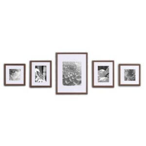 Pinnacle Wall Kit Walnut Picture Frame (5-Pack)