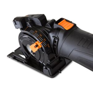 WEN 4.2 Amp 3-3/8 in. Plunge Cut Compact Circular Saw with Laser, Carrying Case, and 3-Blades