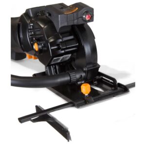 WEN 4.2 Amp 3-3/8 in. Plunge Cut Compact Circular Saw with Laser, Carrying Case, and 3-Blades