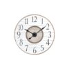 3R Studios White Distressed Wood Slat Wall Clock