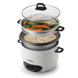 AROMA Pot-Style 6-Cup White Rice Cooker