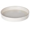 Benzara White Sturdy Plastic Round Tray