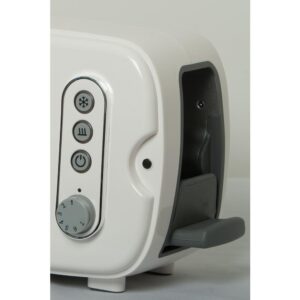 BergHOFF Seren 3-Slice White Wide Slot Toaster with Crumb Tray