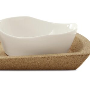 BergHOFF Eclipse 4-Piece Porcelain Snack Bowl Set with Tray