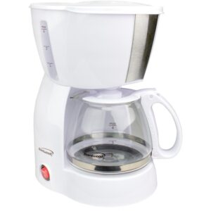 Brentwood Appliances 4-Cup White Coffee Maker and 2-Slice White Toaster