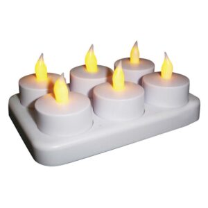 Brite Star Rechargeable Tea Light with Recharging Station (6-Count)