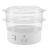 Classic Cuisine 6.3 Qt. White Rice Cooker with Built-In Timer and Locking Lid