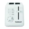 Cuisinart Compact 2-Slice White Wide Slot Toaster with Crumb Tray