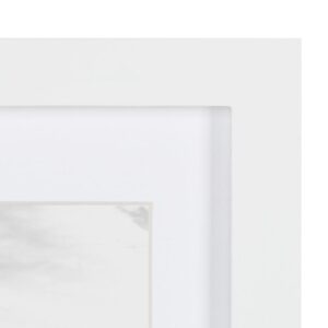 DesignOvation Gallery 5 in. x 7 in. Matted to 3.5 in. x 5 in. White Picture Frame (Set of 4)