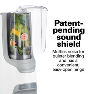 Hamilton Beach Power Blender Plus 20 oz. 2-Speed Gray Blender with Leak Proof Flip-Top Lid