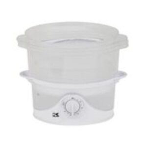 KALORIK 9.5 Qt. White Food Steamer and Rice Cooker with Built-In Timer