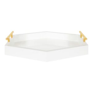 Kate and Laurel Lipton 17 in. x 3 in. x 12 in. White Decorative Wall Shelf
