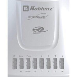 Koblenz Kitchen Magic Collection 55 oz. 10-Speed and 2-Pulses White Plastic Jar Blender