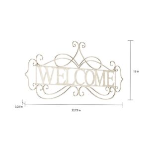 Lavish Home "Welcome" Decorative Rustic Metal Cutout Wall Sign